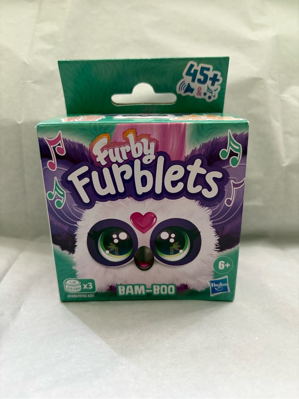 Mini Furby Furblet Purple & White Plush Interactive Plush 45+ Sounds